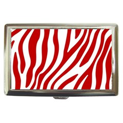 Red Zebra Vibes Animal Print  Cigarette Money Case by ConteMonfrey