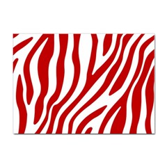 Red Zebra Vibes Animal Print  Sticker A4 (100 Pack) by ConteMonfrey