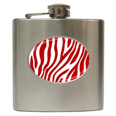 Red Zebra Vibes Animal Print  Hip Flask (6 Oz) by ConteMonfrey