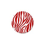 Red Zebra Vibes Animal Print  Golf Ball Marker Front