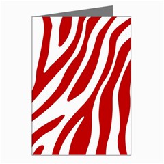 Red Zebra Vibes Animal Print  Greeting Cards (pkg Of 8) by ConteMonfrey