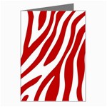 Red Zebra Vibes Animal Print  Greeting Cards (Pkg of 8) Left