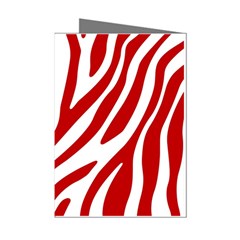 Red Zebra Vibes Animal Print  Mini Greeting Cards (pkg Of 8) by ConteMonfrey