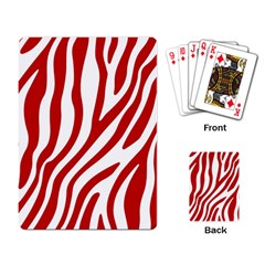 Red Zebra Vibes Animal Print  Playing Cards Single Design (rectangle) by ConteMonfrey