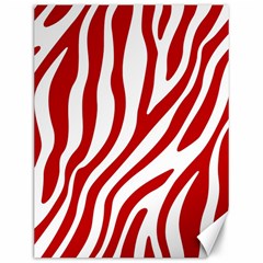 Red Zebra Vibes Animal Print  Canvas 12  X 16  by ConteMonfrey