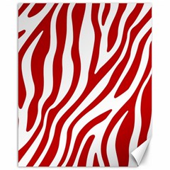 Red Zebra Vibes Animal Print  Canvas 16  X 20  by ConteMonfrey