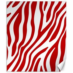 Red Zebra Vibes Animal Print  Canvas 20  X 24  by ConteMonfrey