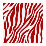 Red Zebra Vibes Animal Print  Medium Glasses Cloth (2 Sides) Back