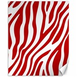 Red Zebra Vibes Animal Print  Canvas 11  x 14  10.95 x13.48  Canvas - 1