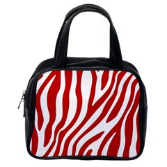 Red Zebra Vibes Animal Print  Classic Handbag (one Side) by ConteMonfrey