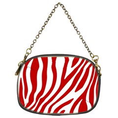 Red Zebra Vibes Animal Print  Chain Purse (two Sides) by ConteMonfrey