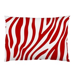 Red Zebra Vibes Animal Print  Pillow Case by ConteMonfrey