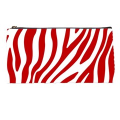 Red Zebra Vibes Animal Print  Pencil Case by ConteMonfrey