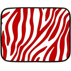 Red Zebra Vibes Animal Print  Two Sides Fleece Blanket (mini) by ConteMonfrey