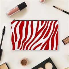 Red Zebra Vibes Animal Print  Cosmetic Bag (medium) by ConteMonfrey