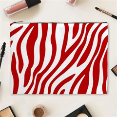 Red Zebra Vibes Animal Print  Cosmetic Bag (xl) by ConteMonfrey