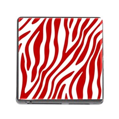 Red Zebra Vibes Animal Print  Memory Card Reader (square 5 Slot) by ConteMonfrey