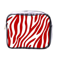 Red Zebra Vibes Animal Print  Mini Toiletries Bag (one Side) by ConteMonfrey