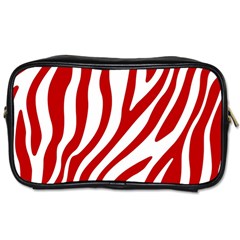 Red Zebra Vibes Animal Print  Toiletries Bag (two Sides) by ConteMonfrey