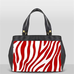 Red Zebra Vibes Animal Print  Oversize Office Handbag by ConteMonfrey