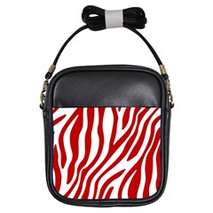 Red Zebra Vibes Animal Print  Girls Sling Bag by ConteMonfrey