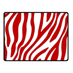 Red Zebra Vibes Animal Print  Fleece Blanket (small) by ConteMonfrey