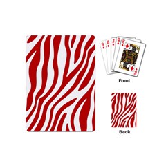 Red Zebra Vibes Animal Print  Playing Cards Single Design (mini) by ConteMonfrey