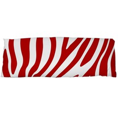 Red Zebra Vibes Animal Print  Body Pillow Case (dakimakura) by ConteMonfrey