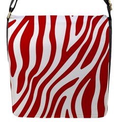 Red Zebra Vibes Animal Print  Flap Closure Messenger Bag (s) by ConteMonfrey