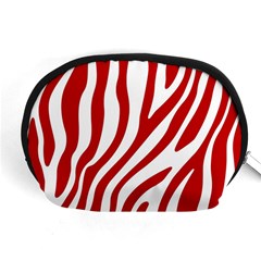 Red Zebra Vibes Animal Print  Accessory Pouch (medium) by ConteMonfrey