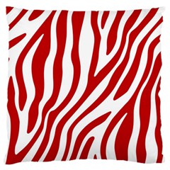 Red Zebra Vibes Animal Print  Standard Premium Plush Fleece Cushion Case (two Sides) by ConteMonfrey