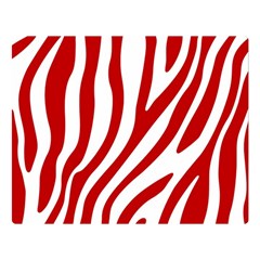 Red Zebra Vibes Animal Print  Two Sides Premium Plush Fleece Blanket (large) by ConteMonfrey