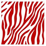 Red Zebra Vibes Animal Print  Square Satin Scarf (36  x 36 ) Front