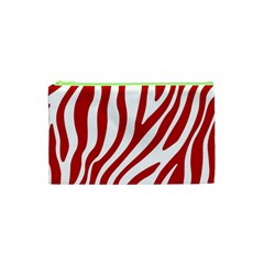 Red Zebra Vibes Animal Print  Cosmetic Bag (xs) by ConteMonfrey