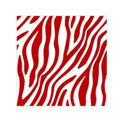 Red Zebra Vibes Animal Print  Square Satin Scarf (30  X 30 ) by ConteMonfrey