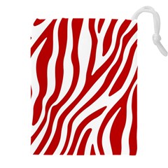 Red Zebra Vibes Animal Print  Drawstring Pouch (4xl) by ConteMonfrey