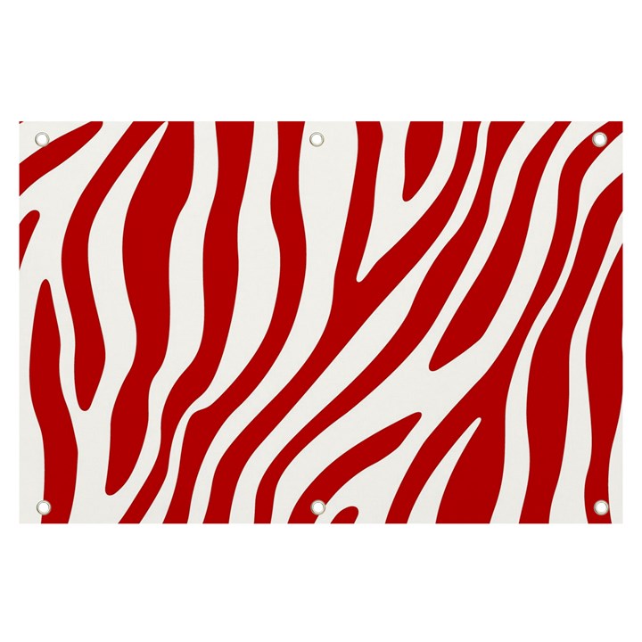 Red Zebra Vibes Animal Print  Banner and Sign 6  x 4 