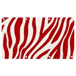 Red Zebra Vibes Animal Print  Banner and Sign 7  x 4  Front