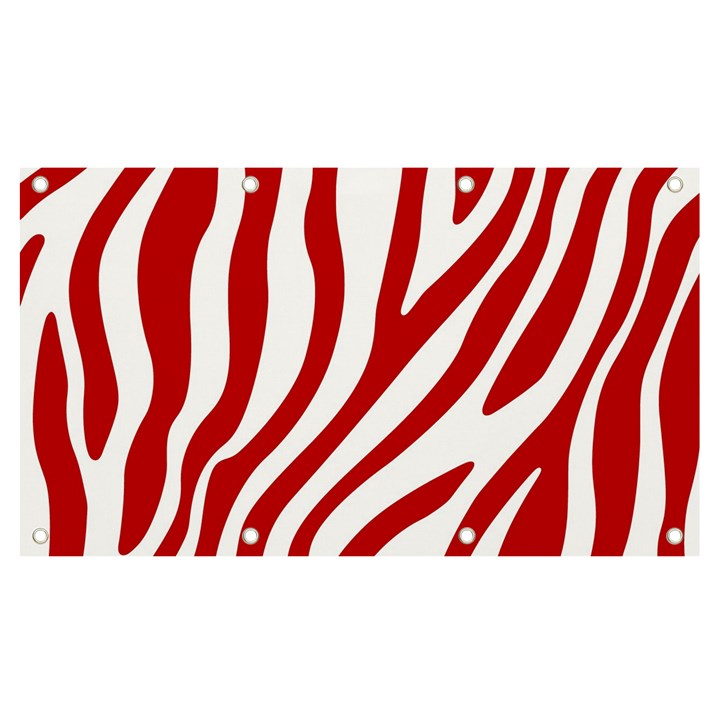 Red Zebra Vibes Animal Print  Banner and Sign 7  x 4 