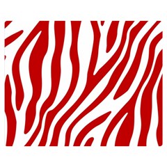 Red Zebra Vibes Animal Print  Premium Plush Fleece Blanket (medium) by ConteMonfrey