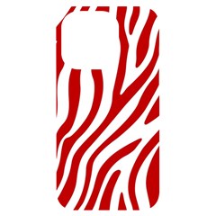 Red Zebra Vibes Animal Print  Iphone 14 Pro Black Uv Print Case by ConteMonfrey