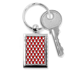 Red And White Cat Paws Key Chain (rectangle) by ConteMonfrey