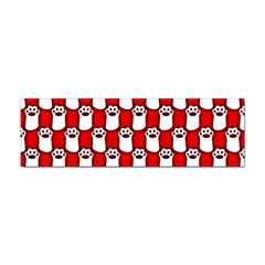 Red And White Cat Paws Sticker (bumper) by ConteMonfrey