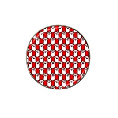 Red And White Cat Paws Hat Clip Ball Marker by ConteMonfrey