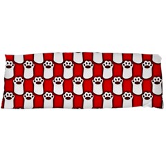 Red And White Cat Paws Body Pillow Case (dakimakura) by ConteMonfrey