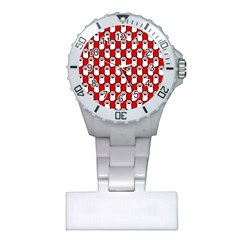 Red And White Cat Paws Plastic Nurses Watch by ConteMonfrey