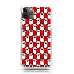 Red And White Cat Paws Iphone 11 Pro Max 6 5 Inch Tpu Uv Print Case by ConteMonfrey