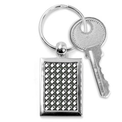 Grey And White Little Paws Key Chain (rectangle) by ConteMonfrey