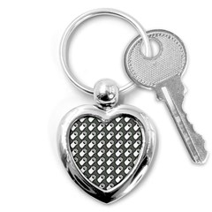 Grey And White Little Paws Key Chain (heart) by ConteMonfrey