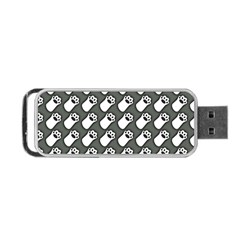 Grey And White Little Paws Portable Usb Flash (one Side) by ConteMonfrey